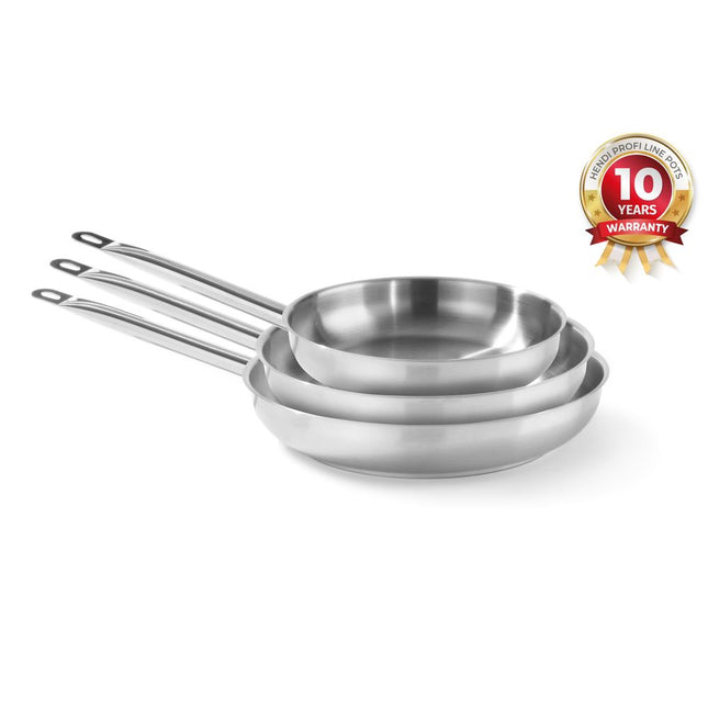 Hendi koekenpan rvs 280x50 mm 3,6 l Profi Line – onbeklede pan voor aanbraden in de horeca