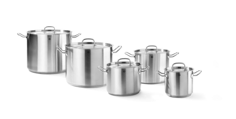 Hendi kookpan rvs hoog 320x270 mm 20 l Kitchen Line – XL soeppan voor kantine en catering