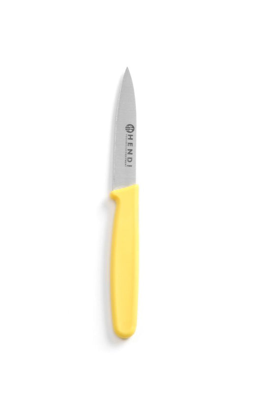 Kleurgecodeerde Hendi schilmesjes 75 mm met PP-heft voor groente en fruit in de catering