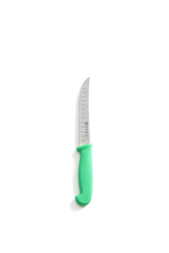 Hendi universeelmes lang 130 mm met groen PP-heft – keukenmes voor groente in catering