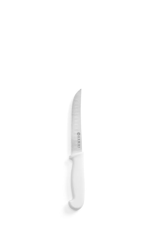 Hendi universeelmes lang 130 mm met wit PP-heft – kleurcodemes voor kaas en brood in de keuken
