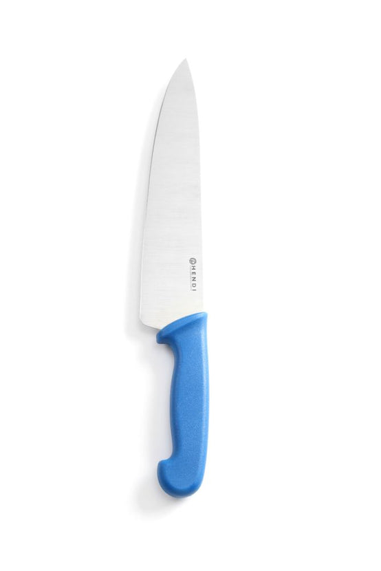 Hendi koksmes 240 mm met blauw PP-heft – kleurcodemes voor vis in de restaurantkeuken
