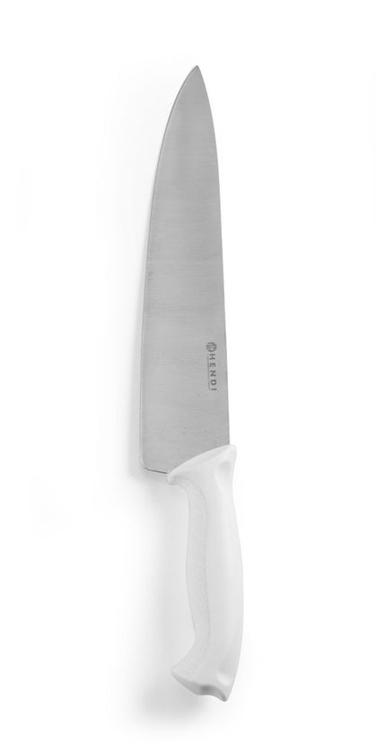 Hendi koksmes 240 mm met wit PP-heft – kleurcodemes voor zuivel en brood in de keuken