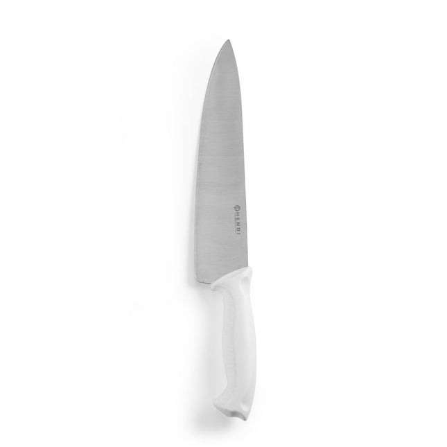 Hendi koksmes 240 mm met wit PP-heft – kleurcodemes voor zuivel en brood in de keuken