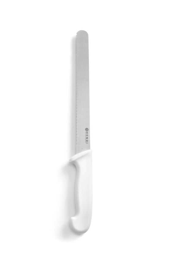 Hendi broodmes 250 mm met wit PP-heft – kleurcode broodmes voor bakkerij en horecakeuken