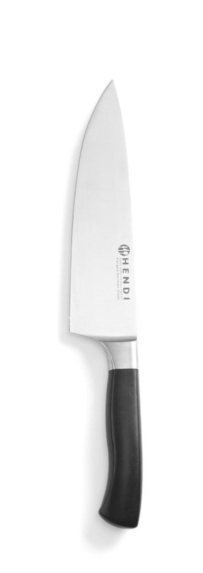 Hendi koksmes 200 mm met zwart POM-heft Profi Line – veelzijdig chef-mes voor restaurant en keuken