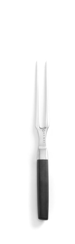 Hendi trancheervork 150 mm met zwart POM-heft Profi Line – vleesvork voor snijden en serveren