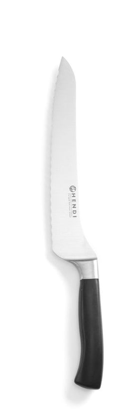 Hendi broodmes offset 215 mm met zwart POM-heft Profi Line – verspringend mes voor brood en gebak