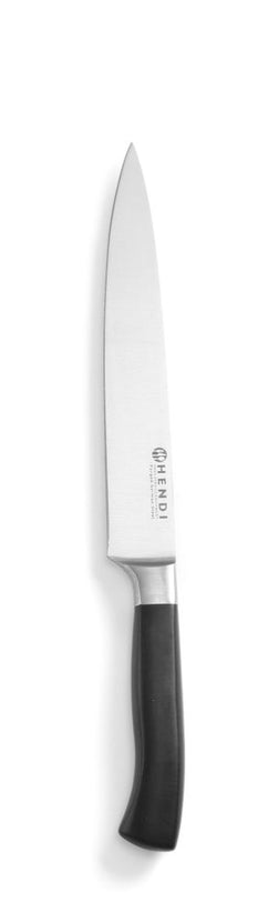 Hendi trancheermes 200 mm met zwart POM-heft Profi Line – mes voor vlees snijden in het restaurant