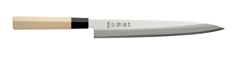 Hendi vismes Sashimi 240x370 mm gesmeed staal met houten heft – sushimes voor de restaurantkeuken
