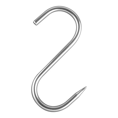 EMGA Vleeshaak RVS 200x10 mm – zware ophanghaak voor grote vleesdelen