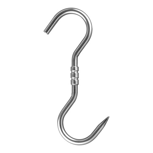 EMGA Draaihaak RVS 270x12 mm – draaibare vleeshaak voor koelcel en slagerij