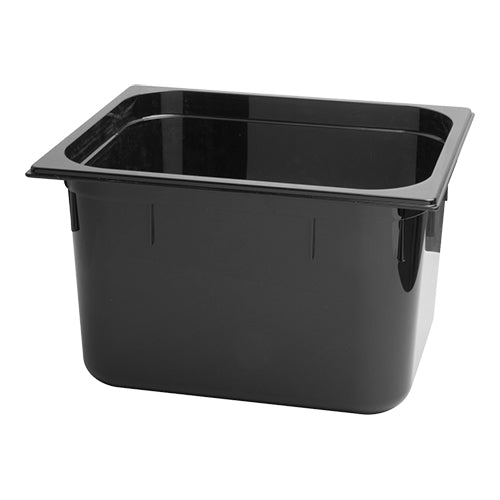 EMGA GN-bak PC 1/2 200 mm zwart – halve gastronormbak voor buffet en keuken