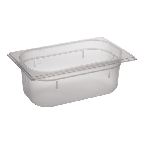 EMGA GN-bak PP 1/4 100 mm – compacte kunststof bak voor de restaurantkeuken