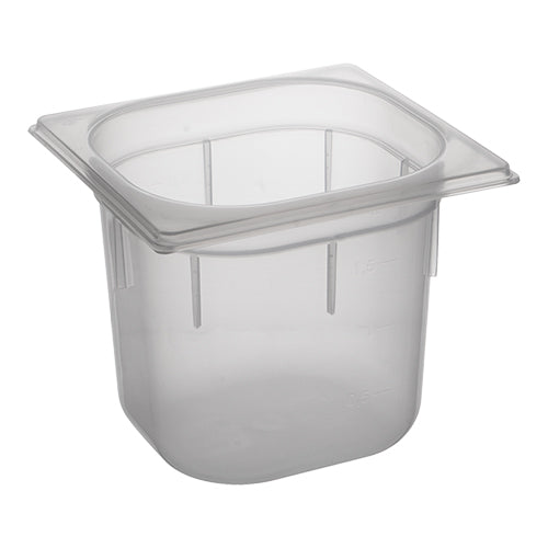 EMGA GN-bak PP 1/6 150 mm – diepe kleine bak voor saladebar en toppings