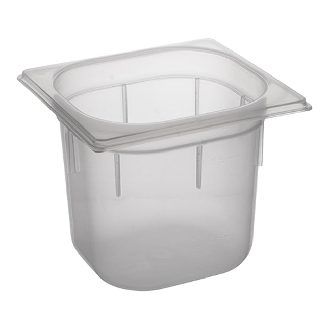 EMGA GN-bak PP 1/6 150 mm – diepe kleine bak voor saladebar en toppings