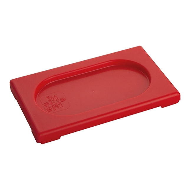 EMGA GN-deksel PP 1/9 rood – rood deksel voor kleine GN-bak in de horeca