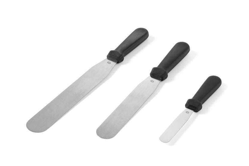Hendi bakspatel flexibel 110x17 mm met PP-greep – klein paletmes voor patisserie en keuken