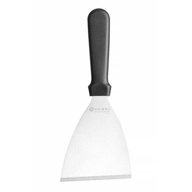 Hendi plaatmes 80x180x251 mm rvs met zwarte PP-greep – schraper voor bakplaat en grillplaat