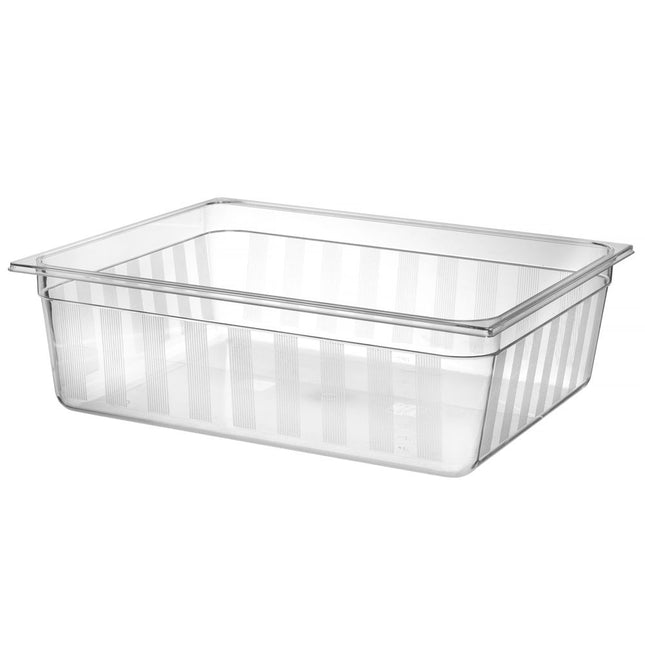 Hendi gastronormbak 2/1 polycarbonaat transparant – grote GN-bak voor buffet en koeling