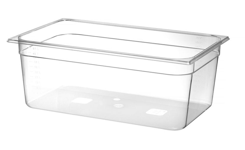 Hendi gastronormbak 1/1 200 mm polycarbonaat transparant – diepe GN-bak voor keuken en buffet