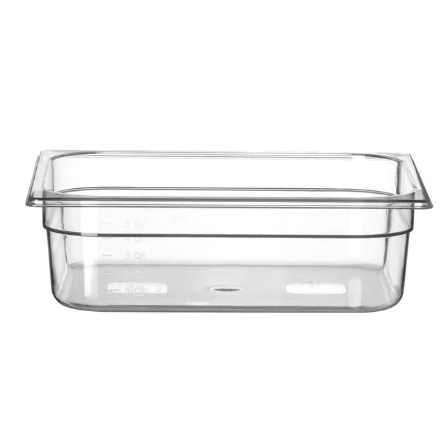 Hendi gastronormbak 1/2 100 mm polycarbonaat transparant – GN-bak voor saladette en koeling