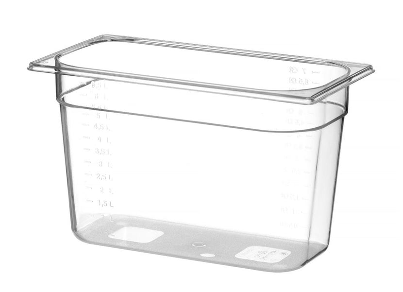 Hendi gastronormbak 1/3 200 mm polycarbonaat transparant – diepe GN-bak voor keuken en buffet