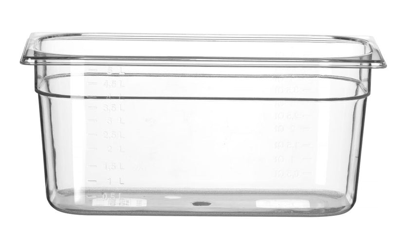 Hendi gastronormbak 1/3 150 mm polycarbonaat transparant – GN-bak voor saladette en catering