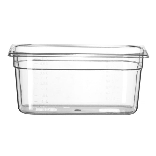 Hendi gastronormbak 1/3 150 mm polycarbonaat transparant – GN-bak voor saladette en catering