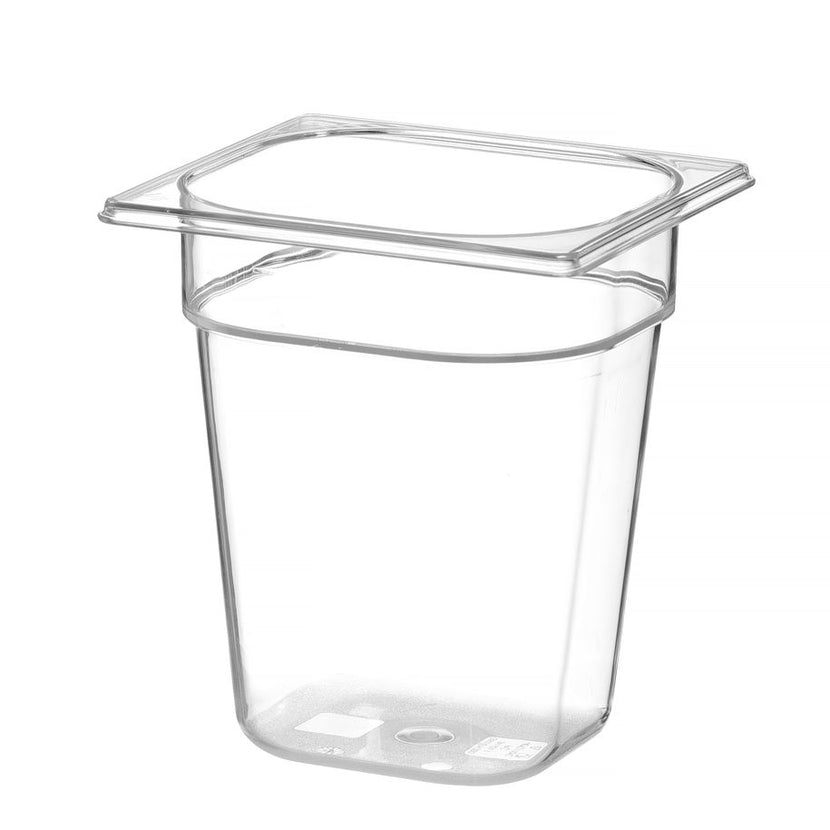 Hendi gastronormbak 1/6 200 mm polycarbonaat transparant – diepe kleine GN-bak voor de keuken