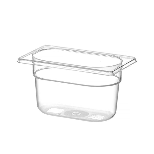 Hendi gastronormbak 1/9 100 mm polycarbonaat transparant – mini GN-bak voor sauzen en toppings