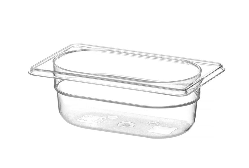 Transparante GN 1/9 bak Hendi 65 mm diep voor kruiden en sauzen in restaurant en catering