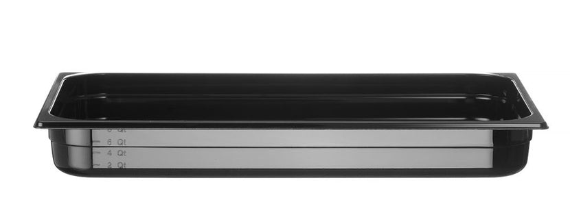 Hendi gastronormbak 1/1 65 mm polycarbonaat zwart – lage GN-bak voor buffetpresentatie