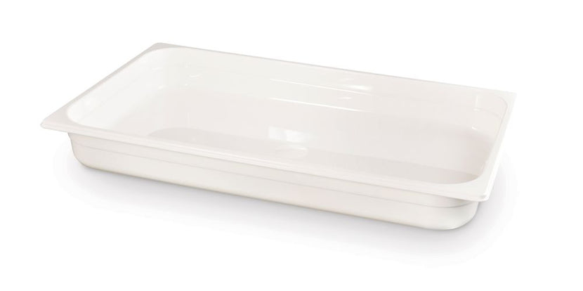 Hendi gastronormbak 1/1 65 mm polycarbonaat wit – lage witte GN-bak voor buffet en catering