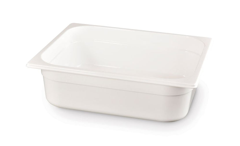 Hendi gastronormbak 1/2 100 mm polycarbonaat wit – witte GN-bak voor buffet en horecakeuken