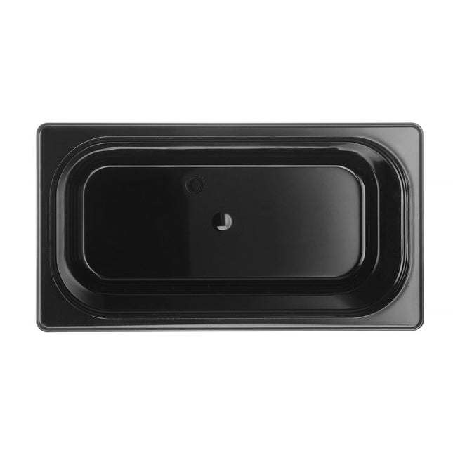 Hendi gastronormbak 1/3 200 mm polycarbonaat zwart – diepe GN-bak voor buffet en keuken