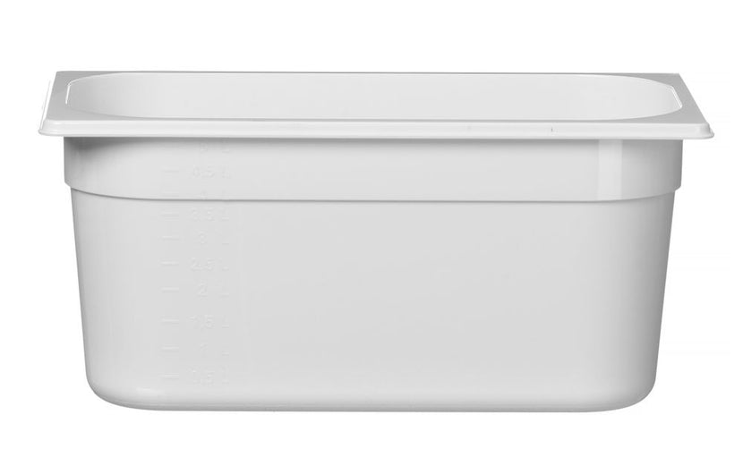 Hendi gastronormbak 1/3 150 mm polycarbonaat wit – witte GN-bak voor buffet en keuken