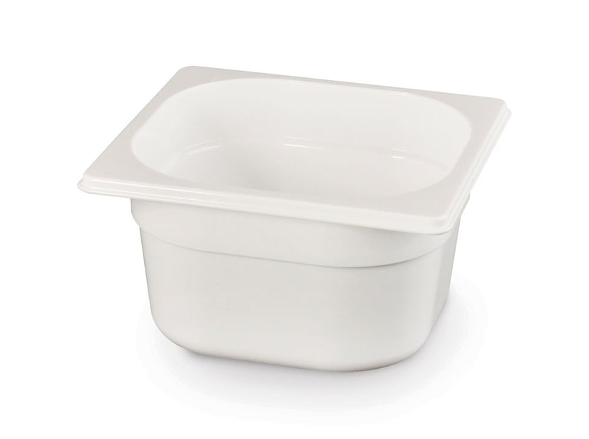 Hendi gastronormbak 1/6 150 mm polycarbonaat wit – witte GN-bak voor buffet en saladette