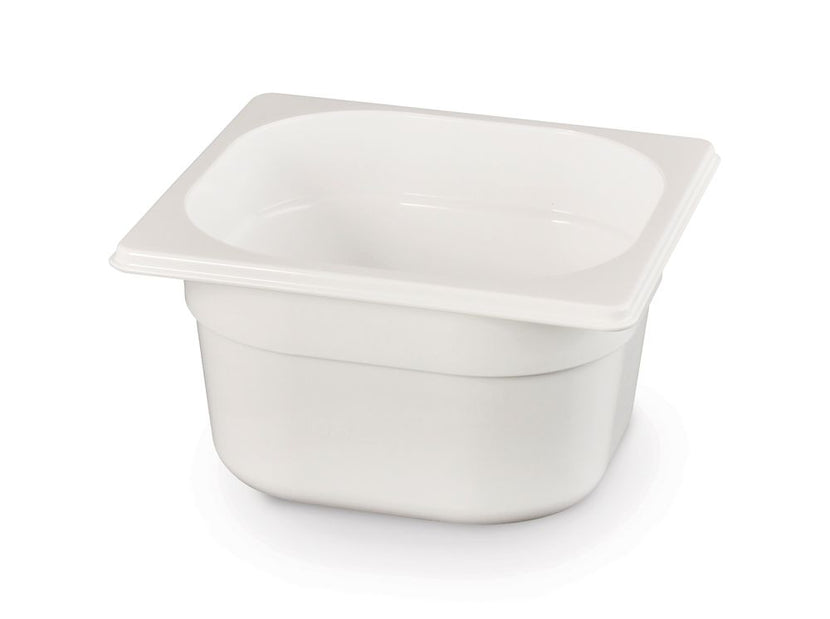 Hendi gastronormbak 1/6 100 mm polycarbonaat wit – kleine witte GN-bak voor keuken en bar
