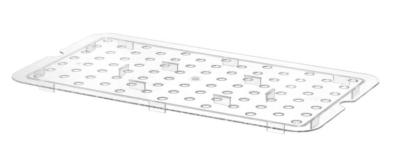 Hendi gastronormrooster 1/2 polycarbonaat transparant – uitlekplaat voor GN 1/2 bakken