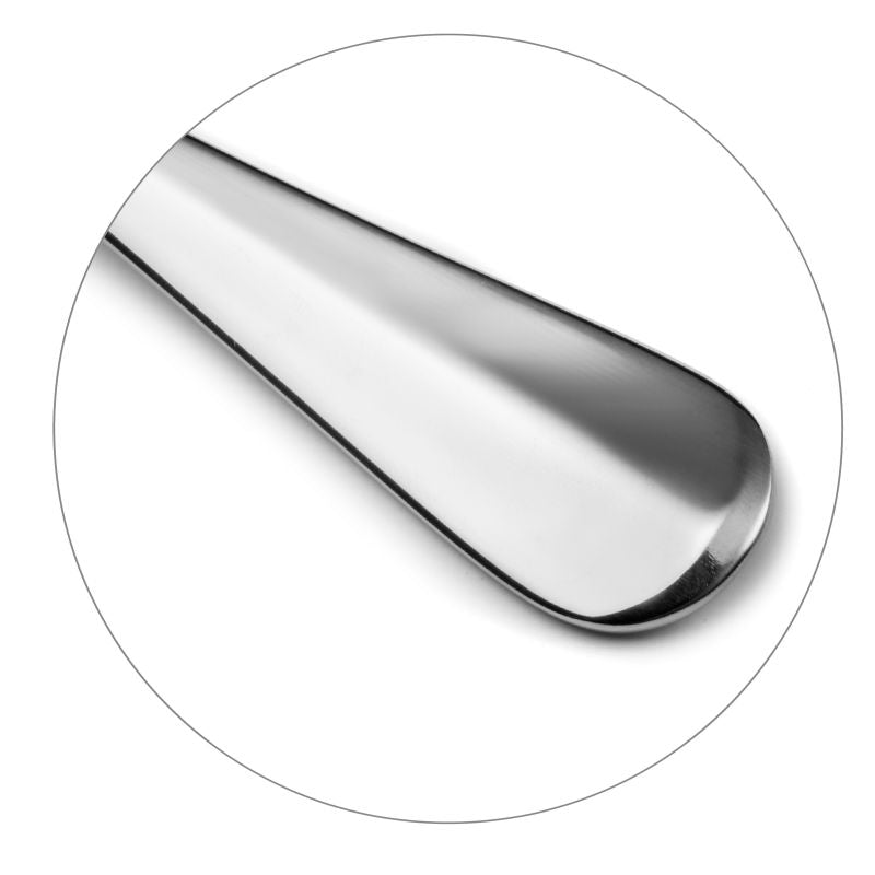 Amefa Baguette Stonewash tafellepel 20,9 cm van dichtbij – stonewash rvs bestek