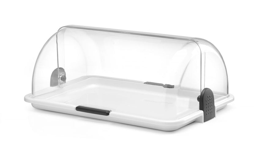 Hendi roltop-presentatie enkel kunststof 465x310x190 mm – buffetvitrine voor zelfbediening