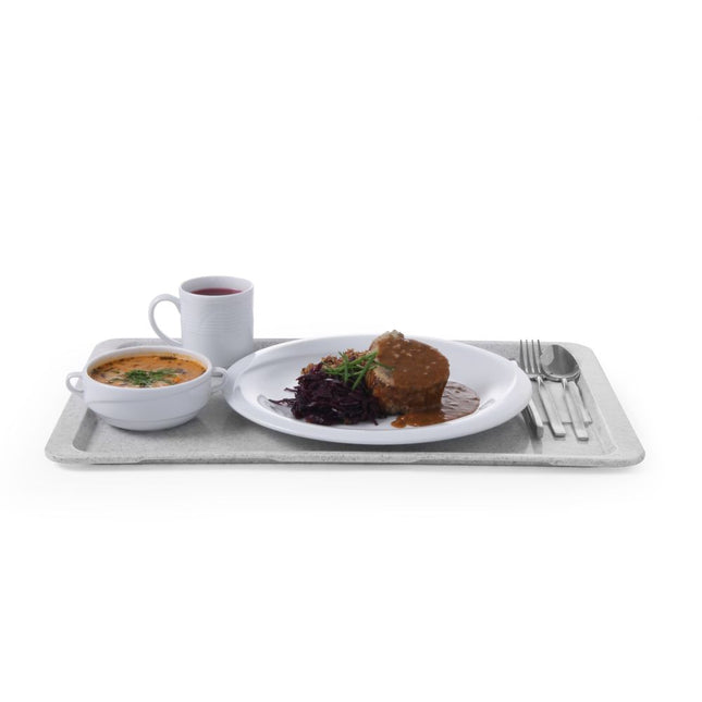 Hendi dienblad graniet GN 1/1 Polyform – groot antislip serveerblad voor horeca en catering