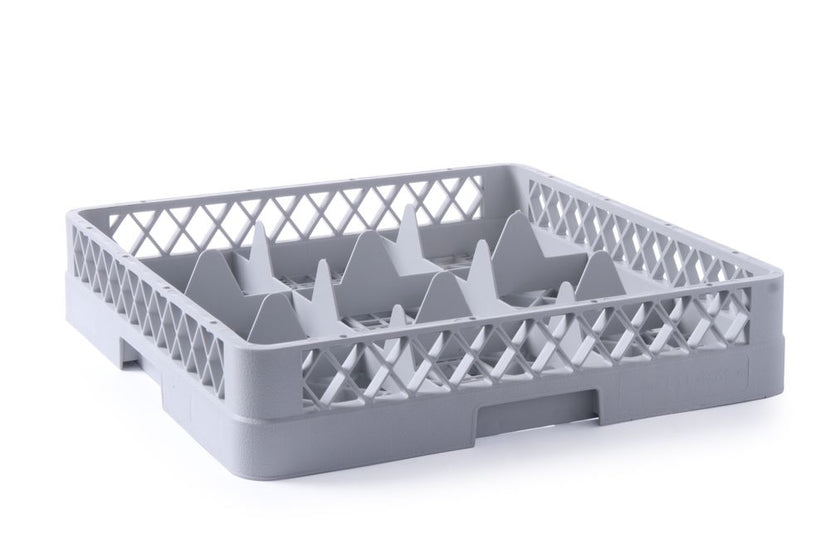 Hendi vaatwaskorf 9 vaks, vak 151x151x88 mm – korf voor karaffen en grote glazen in de horeca