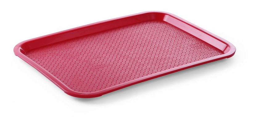 Hendi dienblad rood 305x415 mm polypropyleen – kunststof serveerblad voor fastfood en horeca