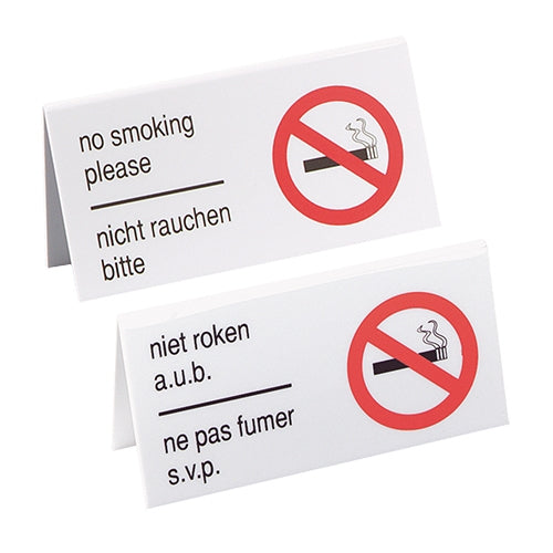 Bordje Niet Roken 4-Talen – EMGA