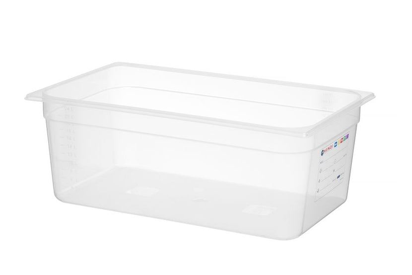 Hendi voorraaddoos GN 1/1 200 mm HACCP PP – bewaardoos met datumaanduiding voor de keuken