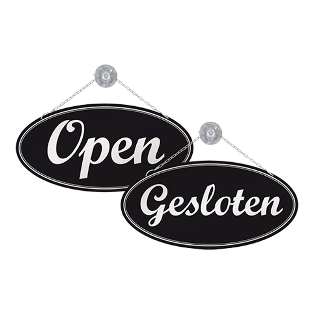 Deurbord Open/Gesloten + Ketting – EMGA