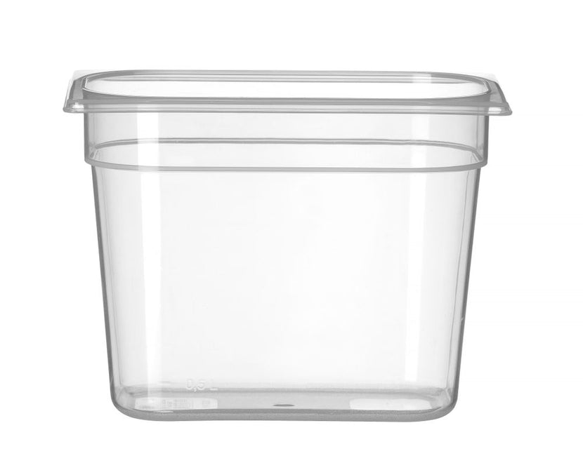 Hendi gastronormbak GN 1/4 100 mm polypropyleen – compacte kunststof GN-bak voor de bar