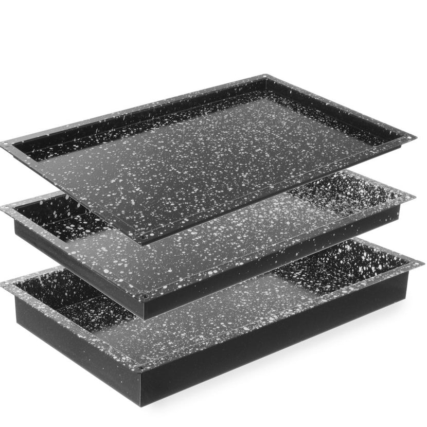 Hendi gastronormbak 1/1 20 mm geëmailleerd – vlakke emaille GN-plaat voor oven en buffet